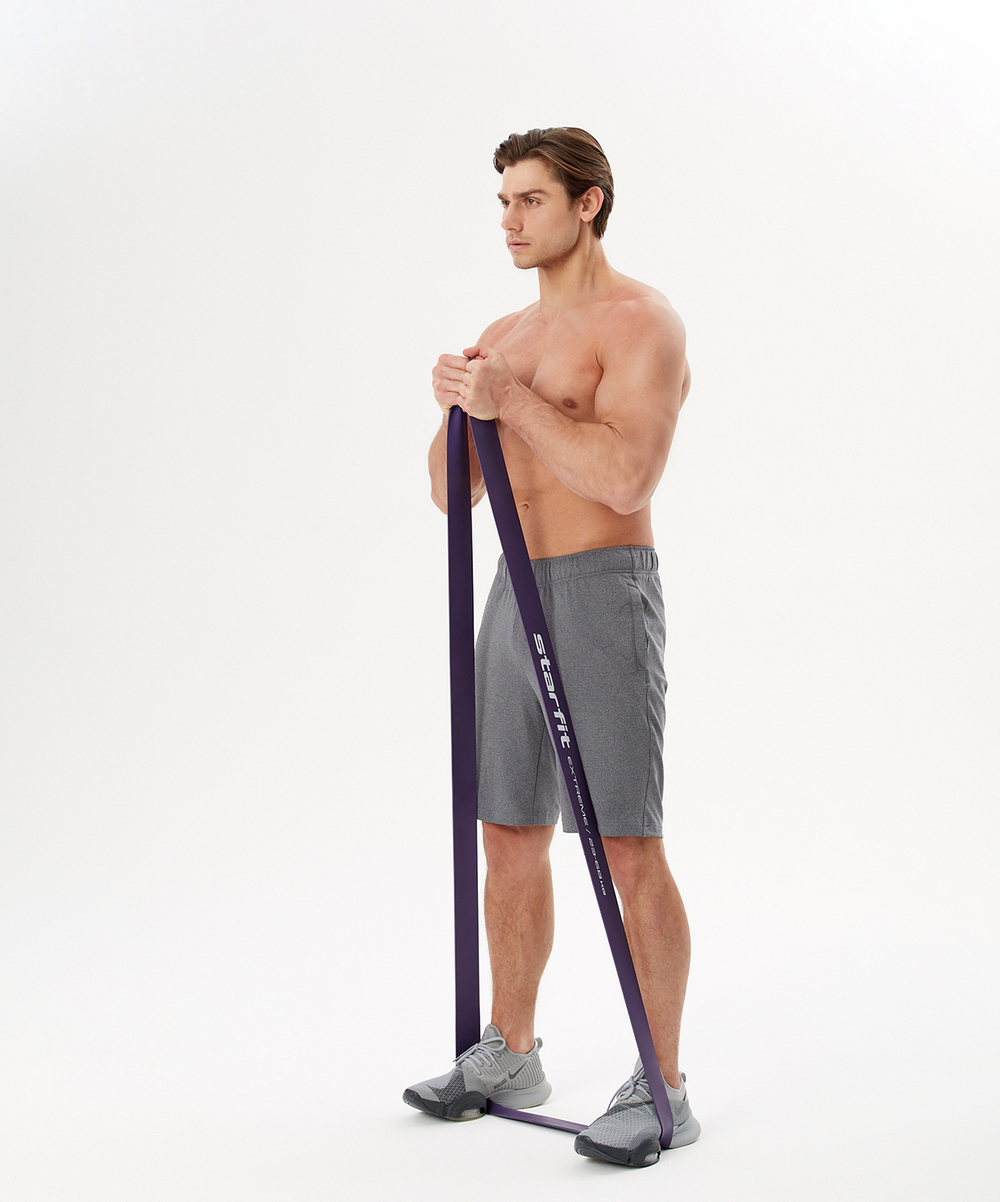 Эспандер ленточный для кросс-тренинга ES-803, 23-68 кг, 208х6,4 см, фиолетовый