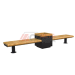 Лавка Rail Road 01 двойная с высоким вазоном