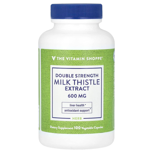 The Vitamin Shoppe, экстракт расторопши, 600 мг, 100 растительных капсул