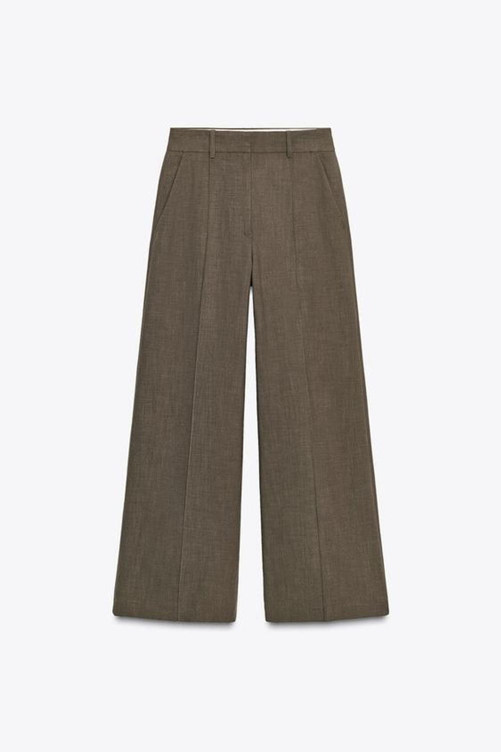 ZARA БРЮКИ В СТИЛЕ МИНИМАЛ — ZW COLLECTION, КОРИЧНЕВЫЙ