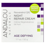 Andalou Naturals, Ночной восстанавливающий крем, Ресвератрол Q10, против старения, 50 мл