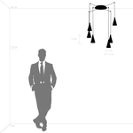 757066 Люстра CONE 6х40W GU10 БЕЛЫЙ МАТОВ/ПРОЗРАЧНО-МАТОВЫЙ