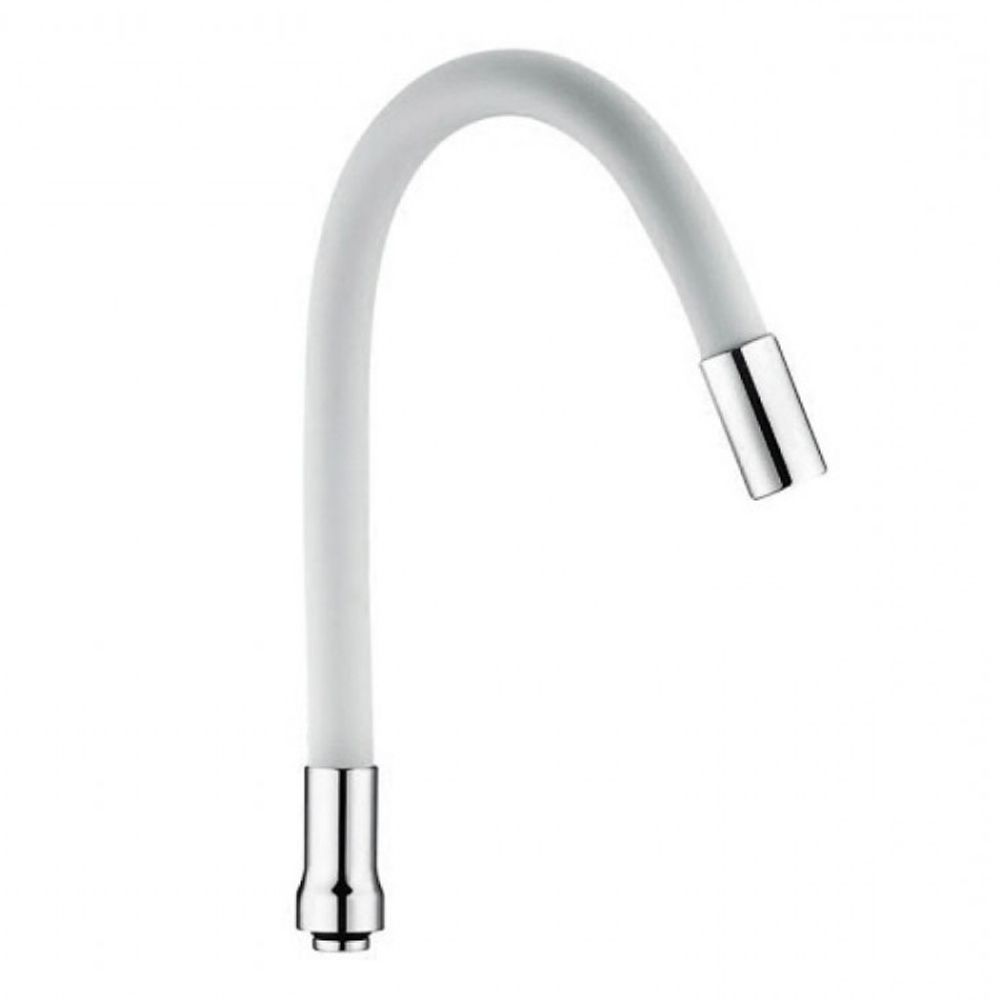 Излив гибкий силиконовый белый ZEGOR