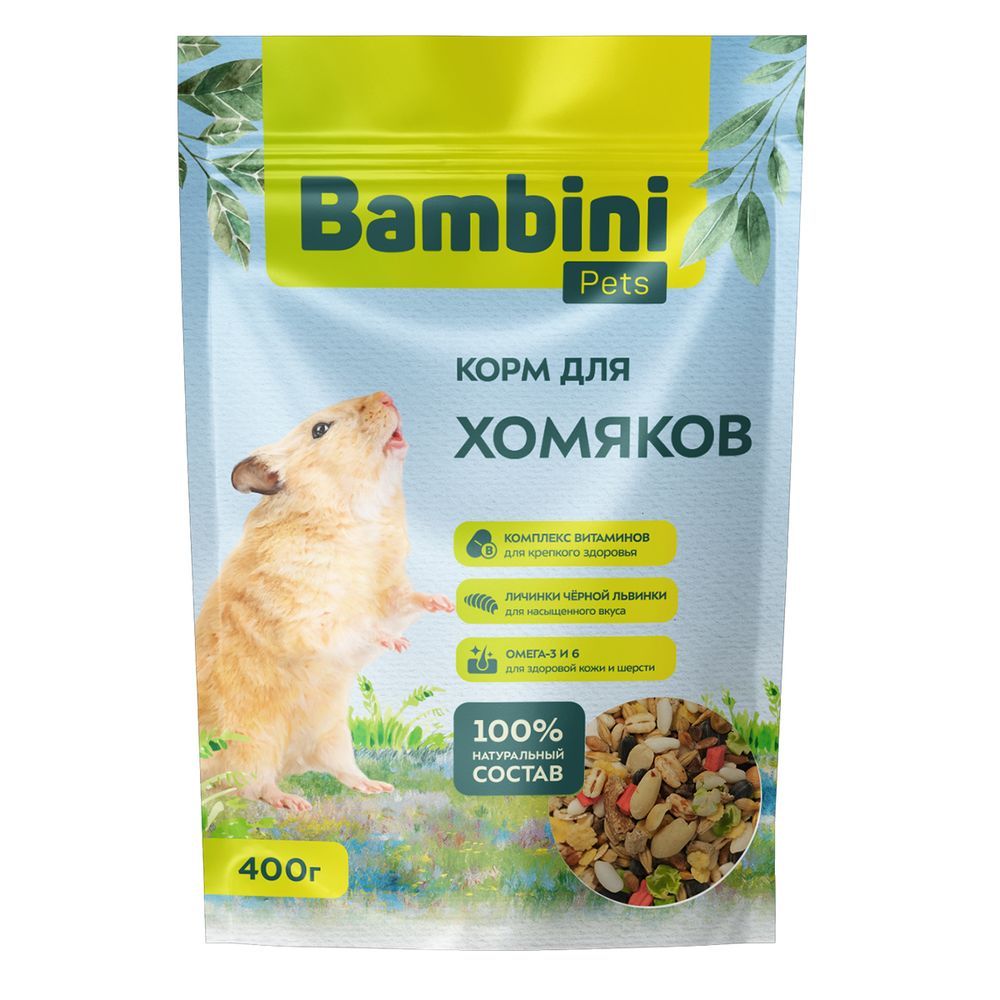 Корм Bambini Pets для хомяков, 400 г