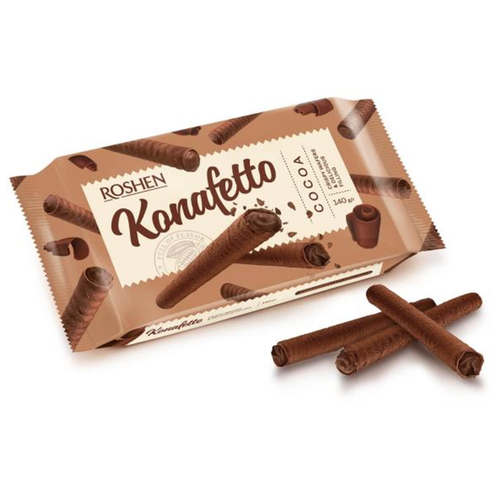 Вафельные трубочки глазированные Konafetto Рошен весовые (345)