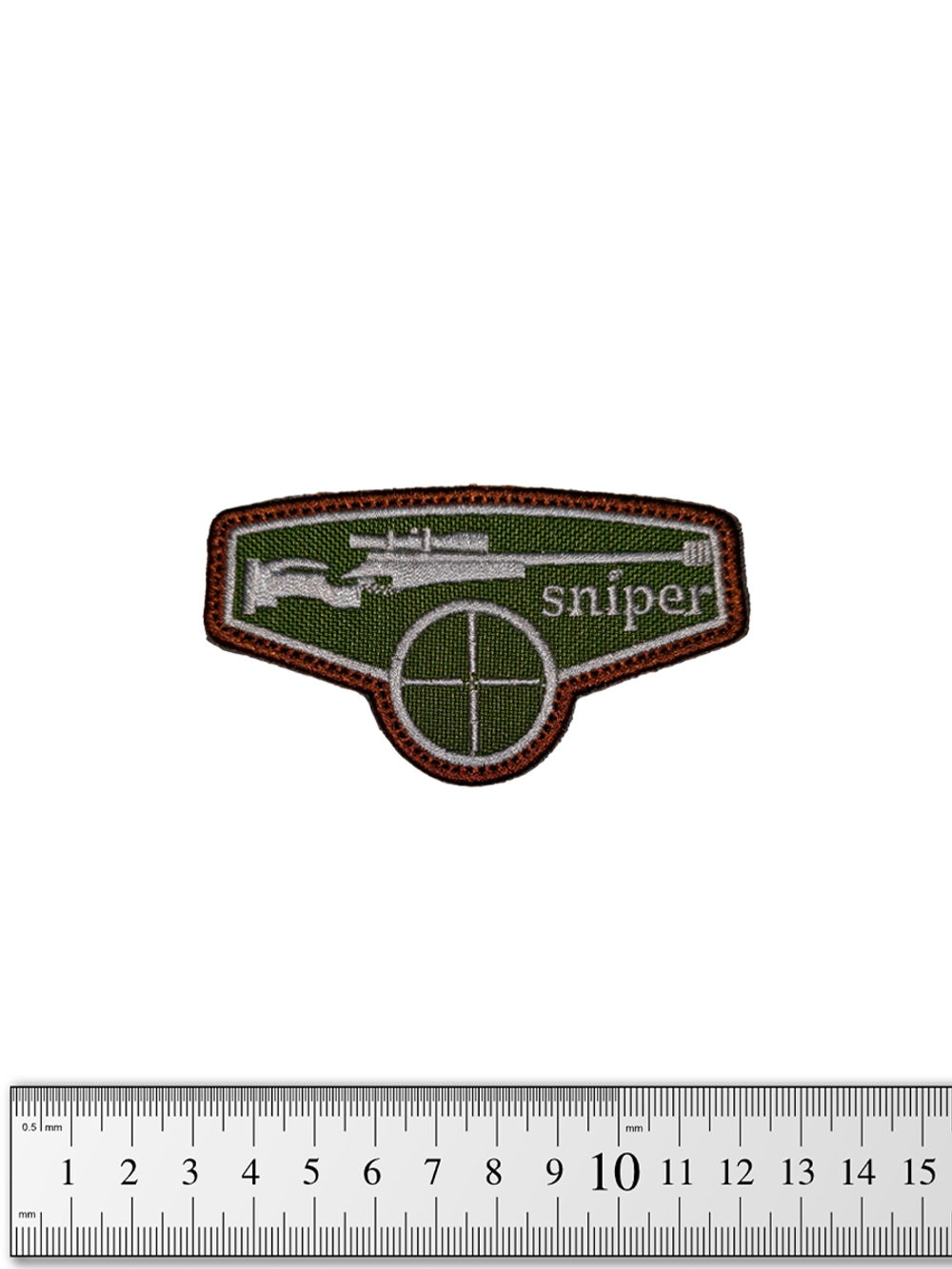 Шеврон Sniper вышивка. Олива