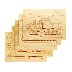 Доски для выжигания Спецтехника 5 шт. арт 04163 (ДК)