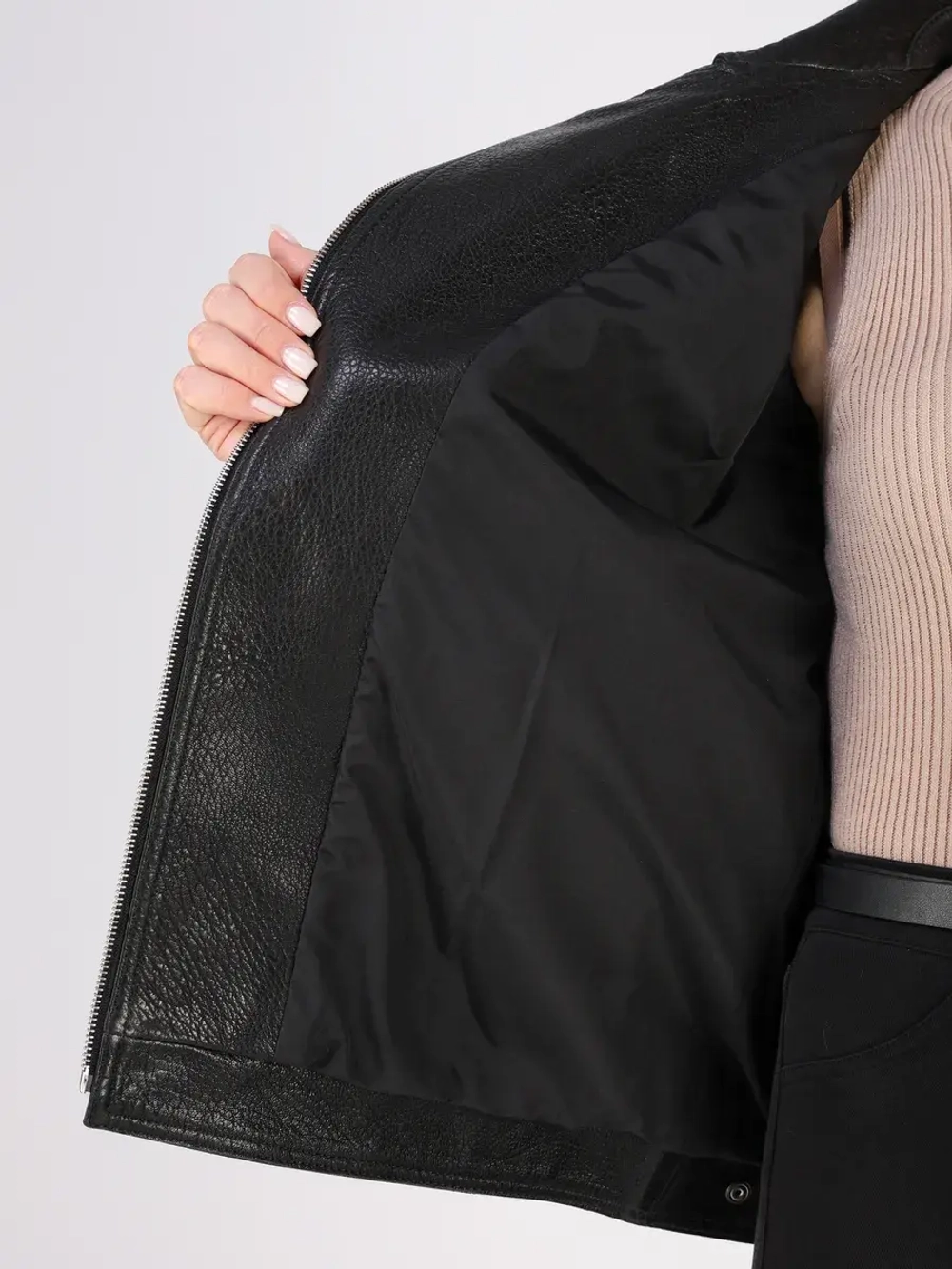 Кожаная куртка демисезонная косуха