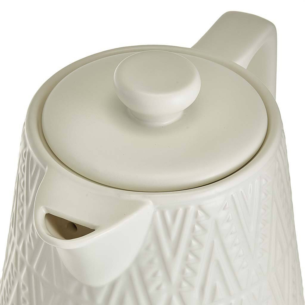 Чайник электрический 1200 Вт, 1 л, корпус из фарфора DELTA LUX DE-1020 белый