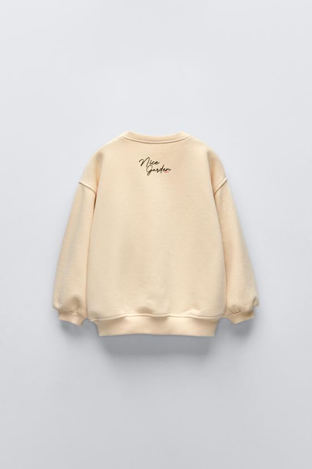 ZARA ТОЛСТОВКА С ЦВЕТОЧНОЙ АППЛИКАЦИЕЙ, ЦВЕТ СЛИВОЧНОГО МАСЛА