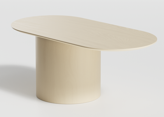 Столик Type овальный, основание D 39 см (молочный)