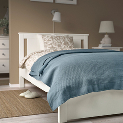 IKEA INDIRA  (ИКЕА ИНДИРА)  -  Покрывало, темный серо-голубой, 150x250 см