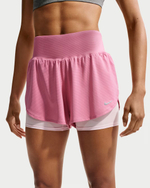Nike Flow Женские сетчатые шорты для бега Dri-FIT 2 в 1 - NIKE