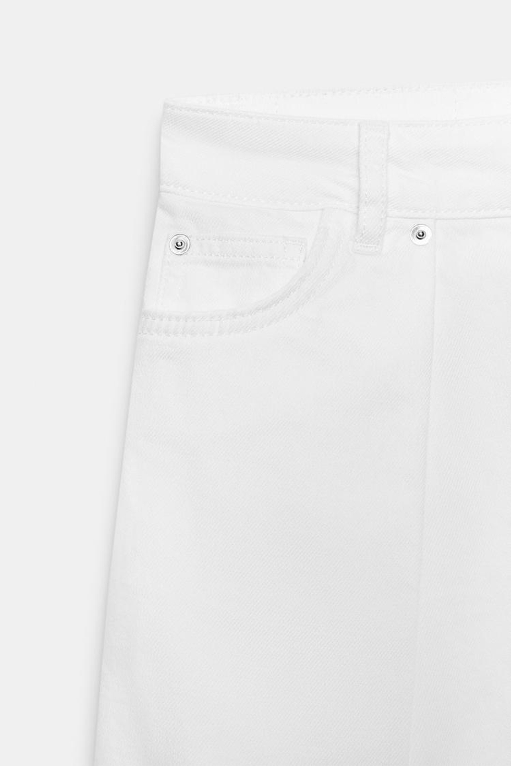 ZARA ДЖИНСЫ Z1975 BARREL WIDE-LEG СО СРЕДНЕЙ ПОСАДКОЙ, БЕЛЫЙ