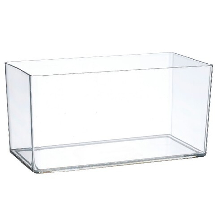 Кашпо "Classic square" (пластик) 20x10xH10см (Прозрачный)