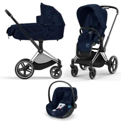 Детская коляска Cybex Priam IV 3 в 1 Rebellious Luxury Denim Blue