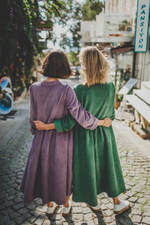 Платье оверсайз, фиолетовый вельвет