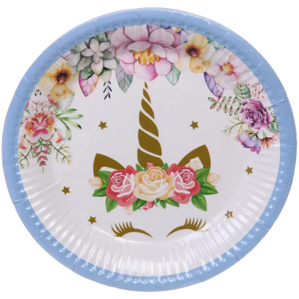 Тарелка бумажная 18 см в наборе 10 шт «Цветочный рай»