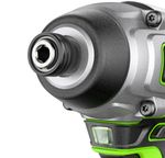 Винтоверт ударный акк. Greenworks GD24ID3, 24V, б/щет, 0-2800об/мин, 4000уд/мин, HEX 1/4, 300Нм, 3 режима,1x2Ач,ЗУ,кор (3802807CUA)