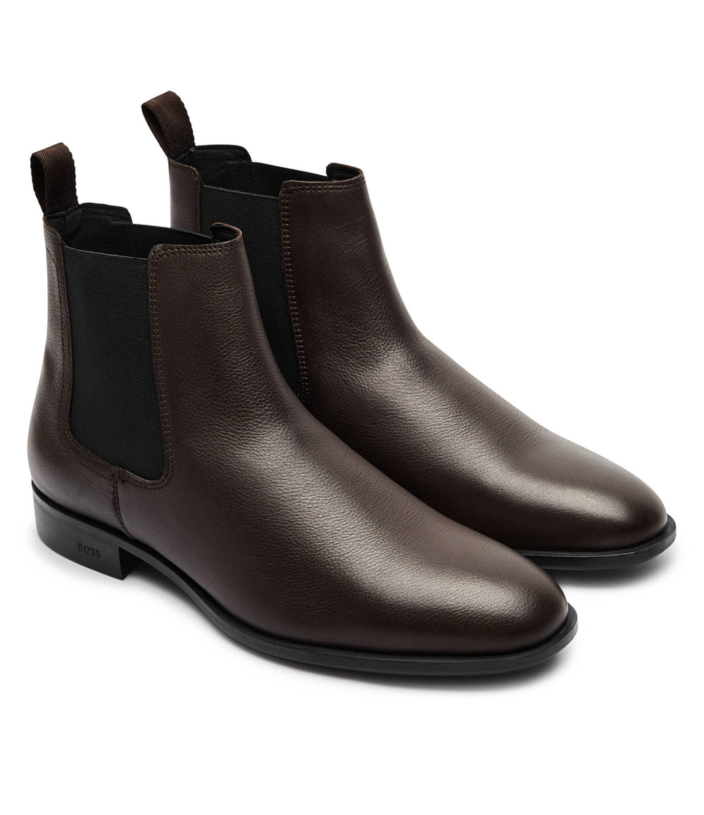 Кожаное челси Colby_Cheb_gr BOSS BLACK - коричневый(50529105)