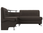 Диван кухонный угловой Сидней левый угол, Амур 05 коричневый, Рогожка, 125901L