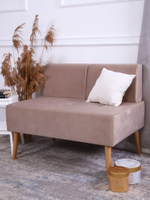 Диван "Twist" антивандальный велюр Beige. Для кухни, прихожей, салона красоты, офиса. 100х67х80 см