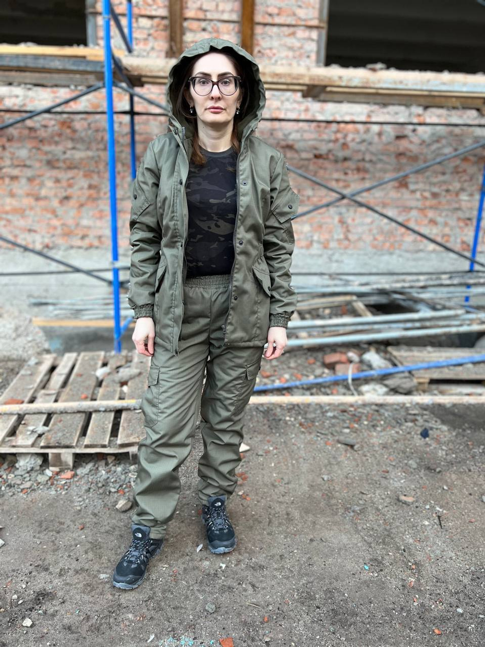 Женская горка Валькирия флис / осень-зима / олива