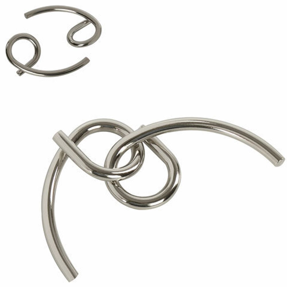 Головоломки металлические ЗОЛОТАЯ СКАЗКА (уровень сложности "НОВИЧОК"), набор 6 штук, 662087