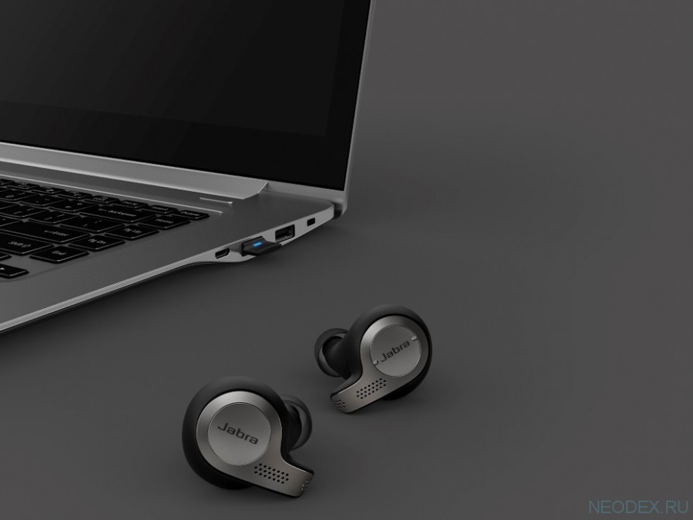 Jabra Evolve 65t беспроводная гарнитура Titanium Black, Bluetooth, Link 370, UC ( 6598-832-209 )