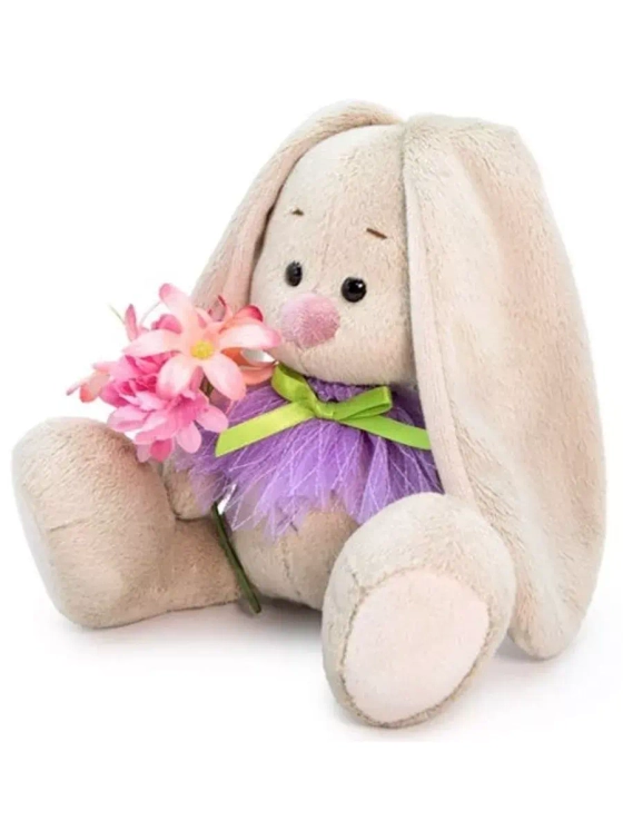 Мягкая игрушка Зайка Ми с весеним букетом 15см SidX-359