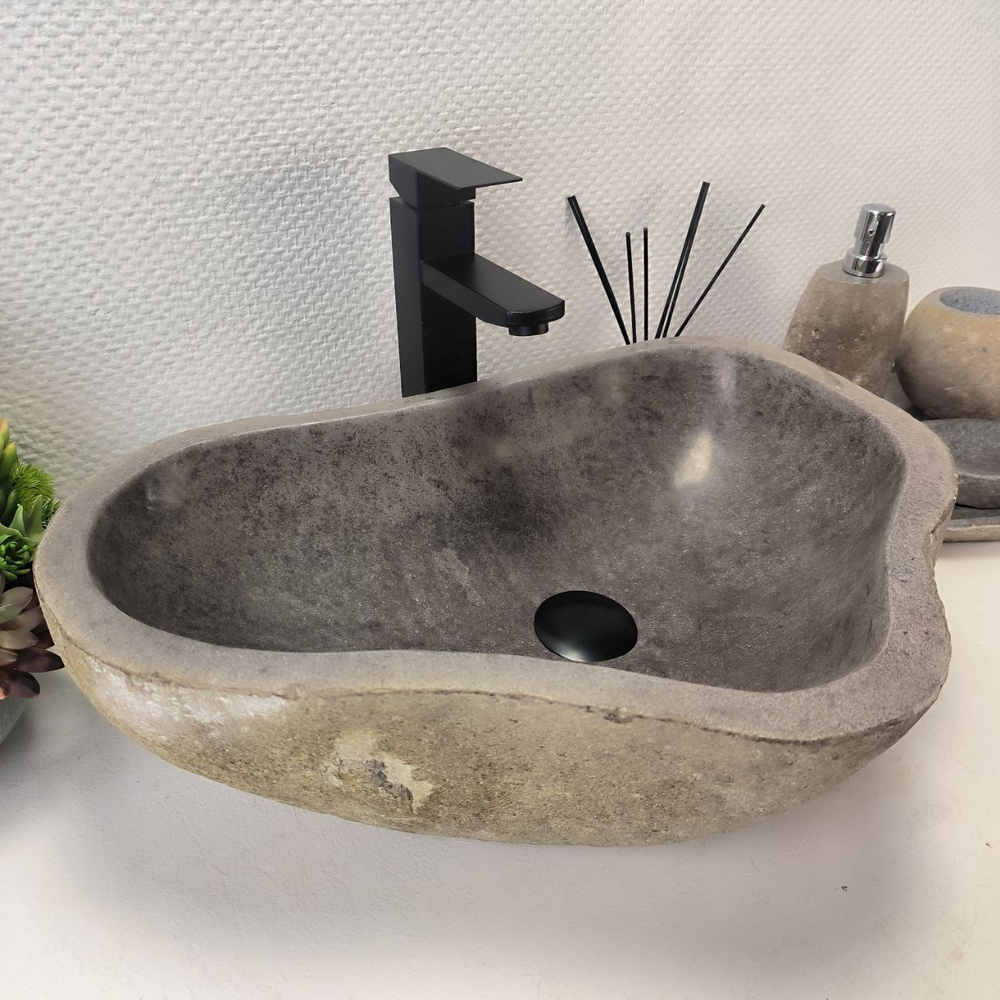 Раковина из речного камня RS-63650 (54*39*15) 0122
