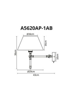 Бра Arte Lamp Orlando A5620AP-1AB