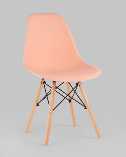 Стул Eames Style DSW персиковый (разборный каркас)