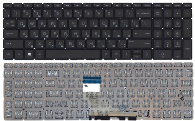 Клавиатура для ноутбука HP 15-dw черная с подсветкой
