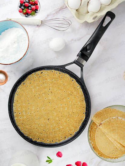 Сковорода блинная 28 см. из литого алюминия Kamille КМ-4476 с мраморным покрытием