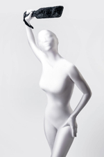 Двусторонняя шлепалка Anonymo - 37 см. (Цвет: малиновый с чёрным)