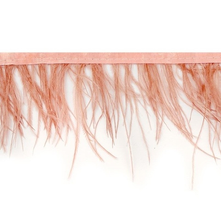 Кант Перо страуса шир.11см персиковый/col.5