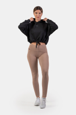 Леггинсы ORGANIC COTTON RIBBED HIGH-WAIST LEGGINGS 405 Бежевые