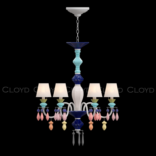 Люстра Cloyd LOTTIE-A C6 / Ø56 см- цветная керамика - белый (арт.11901)