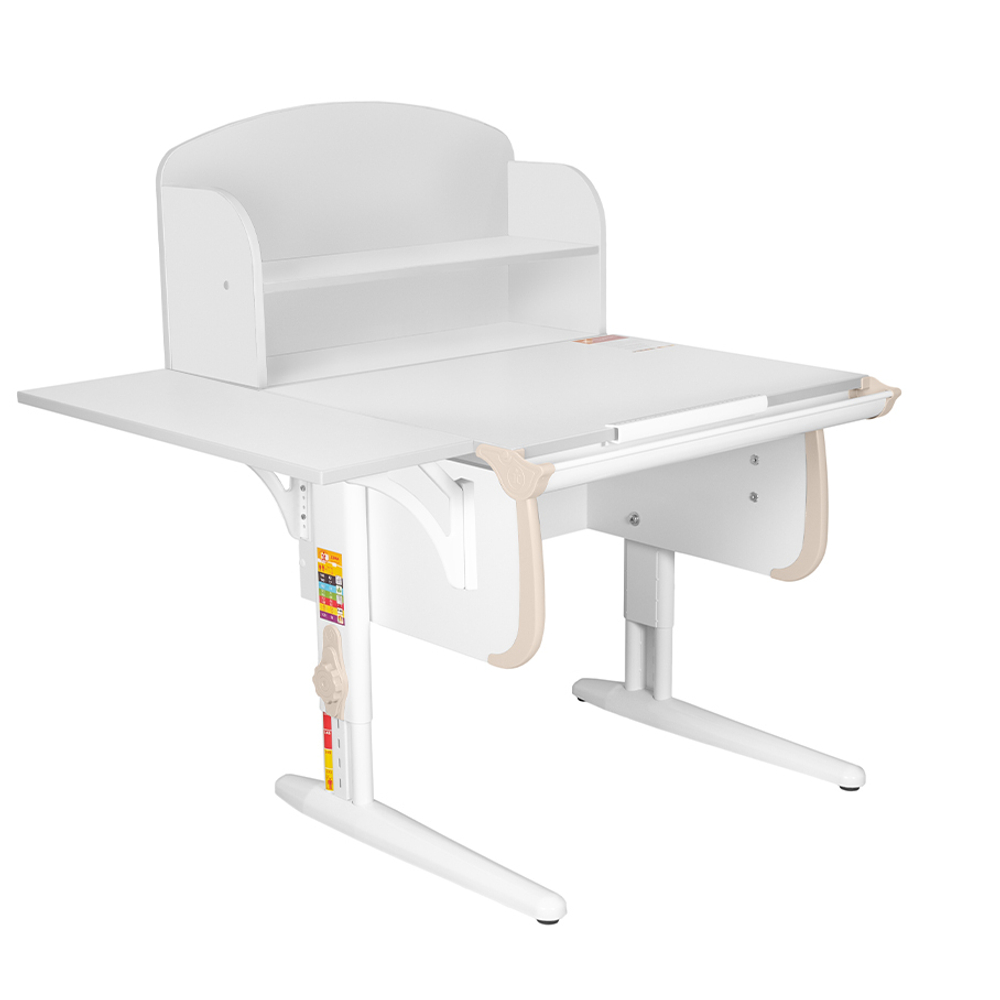 Растущая парта Дэми СУТ 24 с задней закрытой полкой СУТ.34.360 и боковой полкой СУТ.24.230 (1020×880 мм)