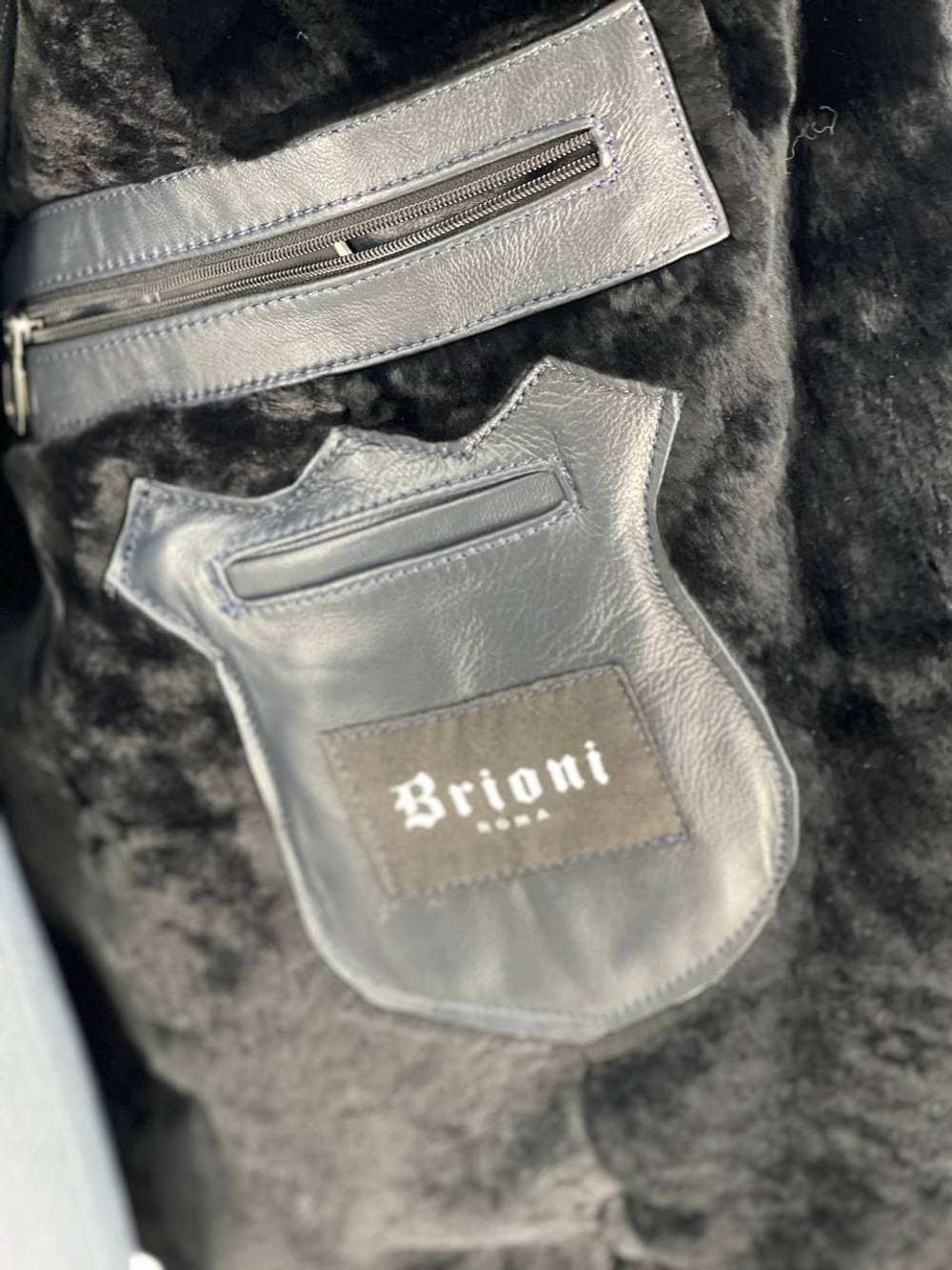 Кожаная куртка Brioni