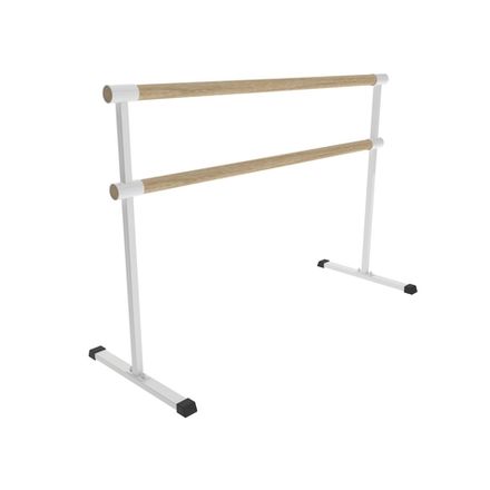 Хореографический станок мобильный 2х-рядный разборный  (комплект кронштейнов) White