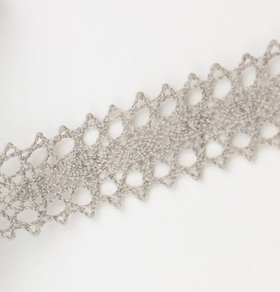 Кружево хлопковое/Тесьма вязаная 19.01.047, ш. 1,9-2 см, св.бежевый