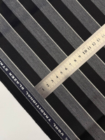 Шерсть костюмно-плательная Versace by Heritage Weavers в черно-серую полоску