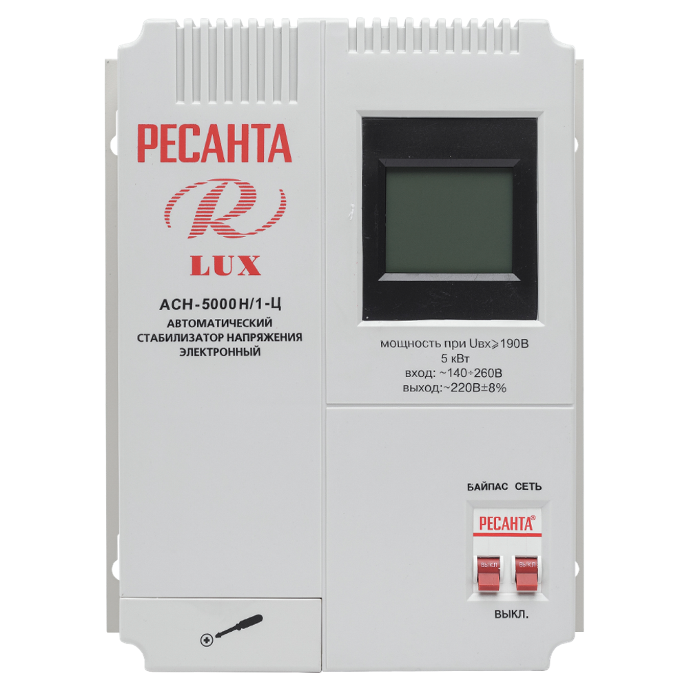 Стабилизатор напряжения серии LUX РЕСАНТА АСН-5000Н/1-Ц