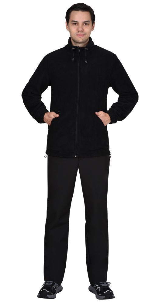 Куртка флисовая черная