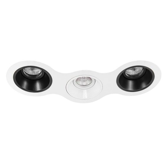 Комплект из светильников и рамки Lightstar Domino Round (214696+214607+214606+214607) D696070607