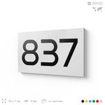Номер на дверь 837, табличка на дверь для офиса, квартиры, кабинета, аудитории, склада, белая 120х70 мм, Айдентика Технолоджи