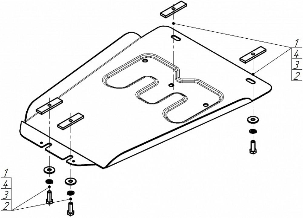 Защита КПП. 2 мм, Сталь. для Jac T9 2024-н.в., Motodor.78317