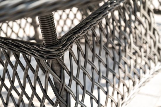 "Дольче" обеденная группа из искусственного ротанга, цвет графит